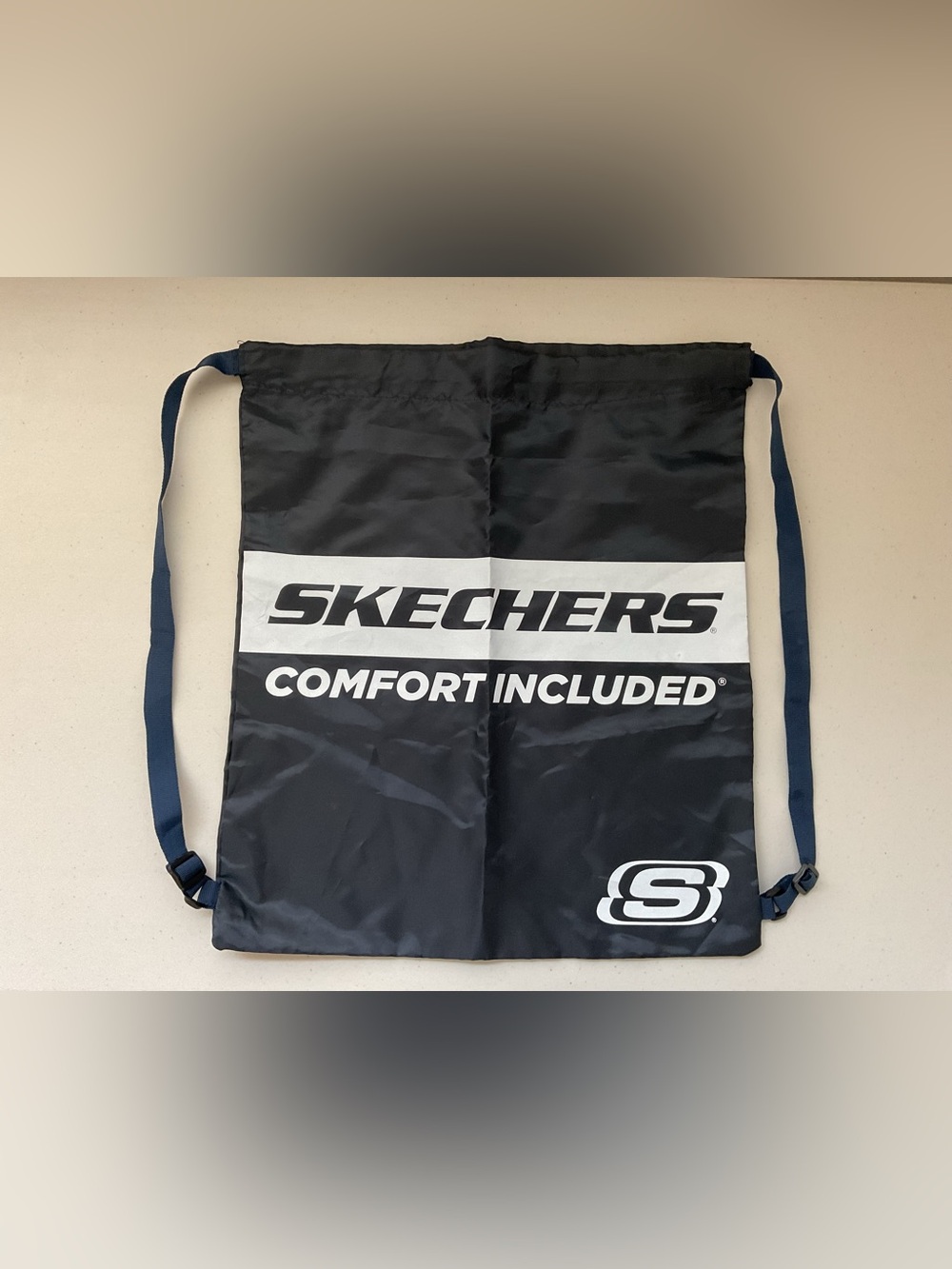 Skechers Comfort Included Black Drawstring Backpack NEW